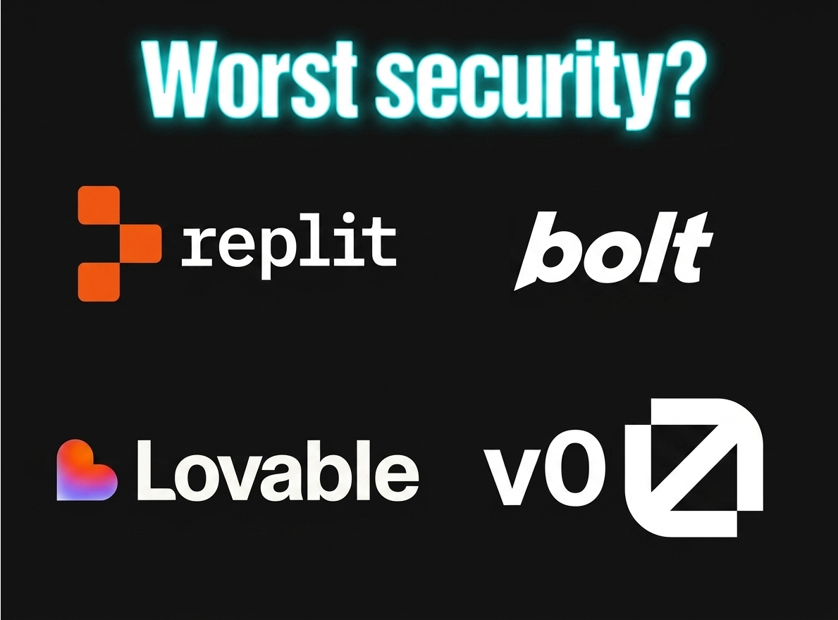 I tested security across 4 AI app builders (Lovable, Bolt, v0, Replit)
